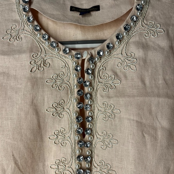 Stunning Linen and Beaded Tunic - Picture 4 of 5